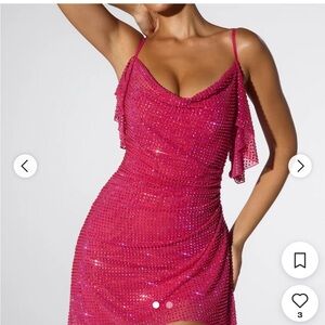 Oh Polly Hot Pink Sequin Mini Dress